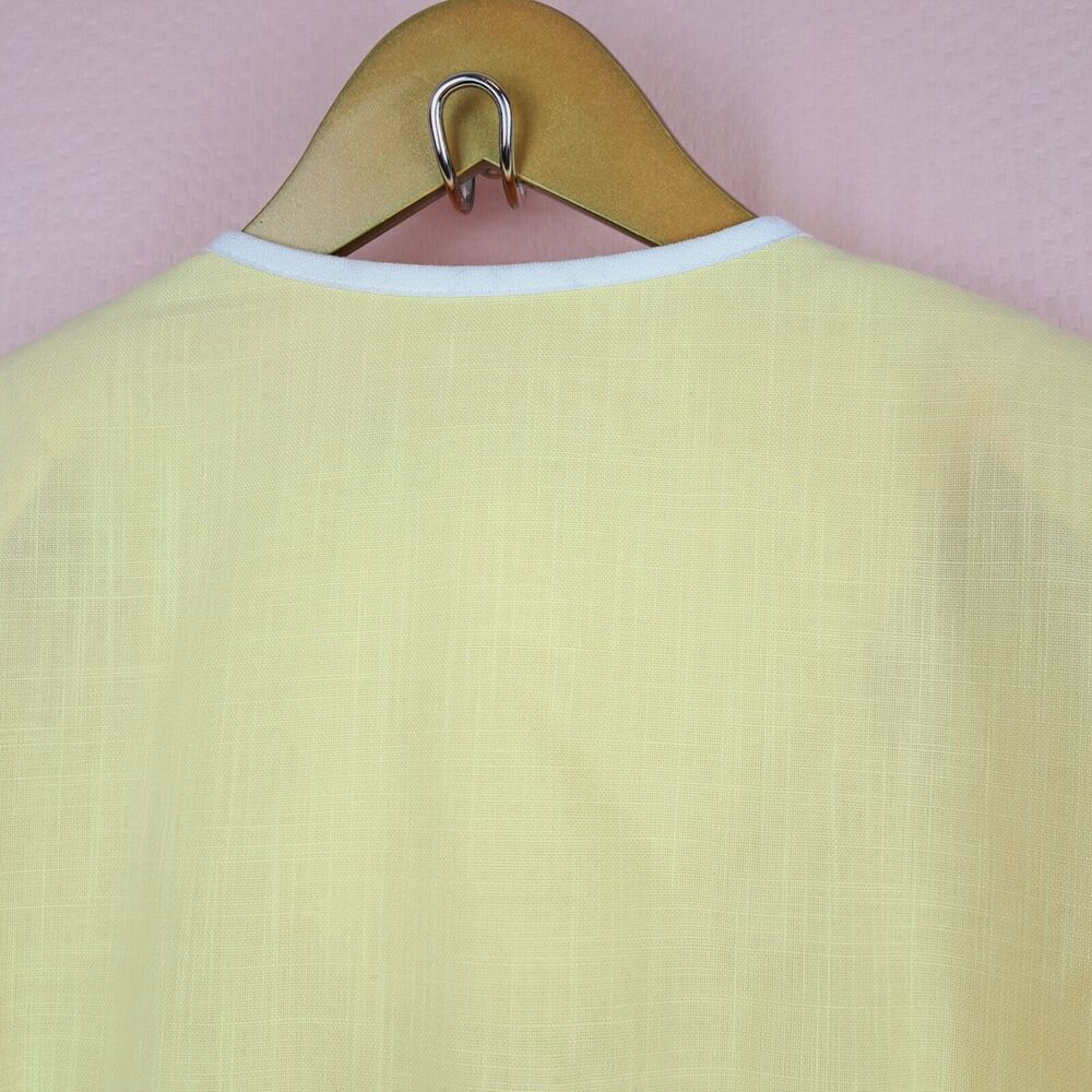 Vintage Lady Leslie By Leslie Fay Yellow Short Sleeve Blazer Size 12 USA - Picture 11 of 11